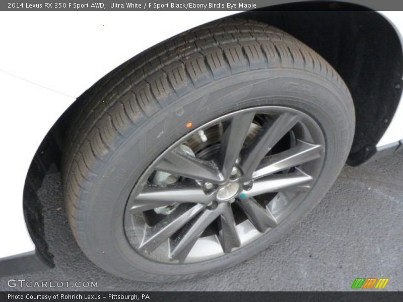 Ultra White / F Sport Black/Ebony Bird's Eye Maple 2014 Lexus RX 350 F Sport AWD