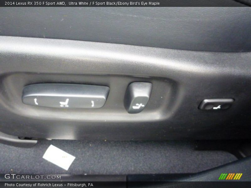 Ultra White / F Sport Black/Ebony Bird's Eye Maple 2014 Lexus RX 350 F Sport AWD