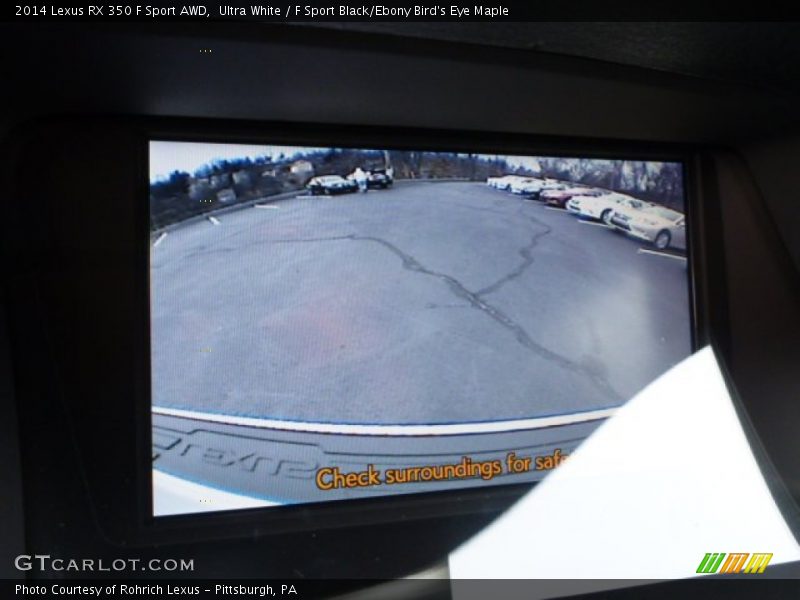 Ultra White / F Sport Black/Ebony Bird's Eye Maple 2014 Lexus RX 350 F Sport AWD