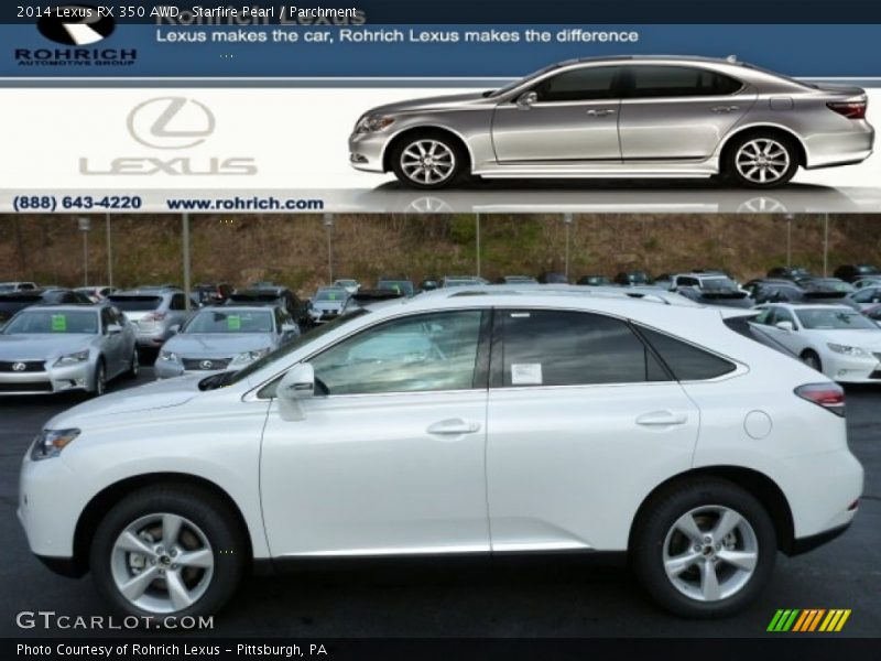 Starfire Pearl / Parchment 2014 Lexus RX 350 AWD