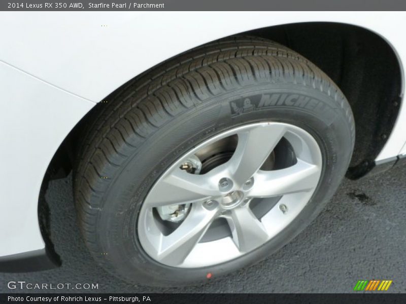 Starfire Pearl / Parchment 2014 Lexus RX 350 AWD