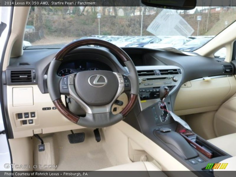 Starfire Pearl / Parchment 2014 Lexus RX 350 AWD