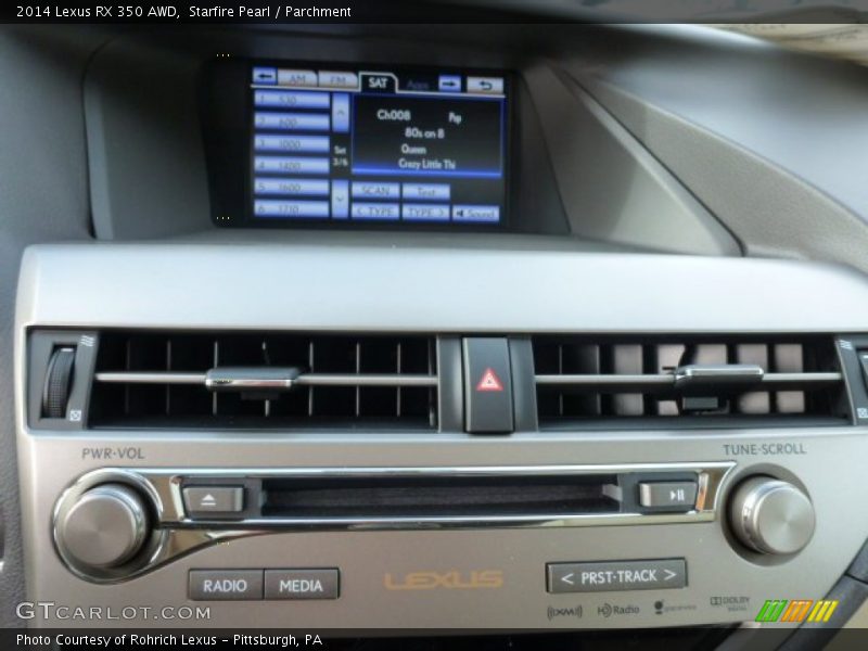 Starfire Pearl / Parchment 2014 Lexus RX 350 AWD