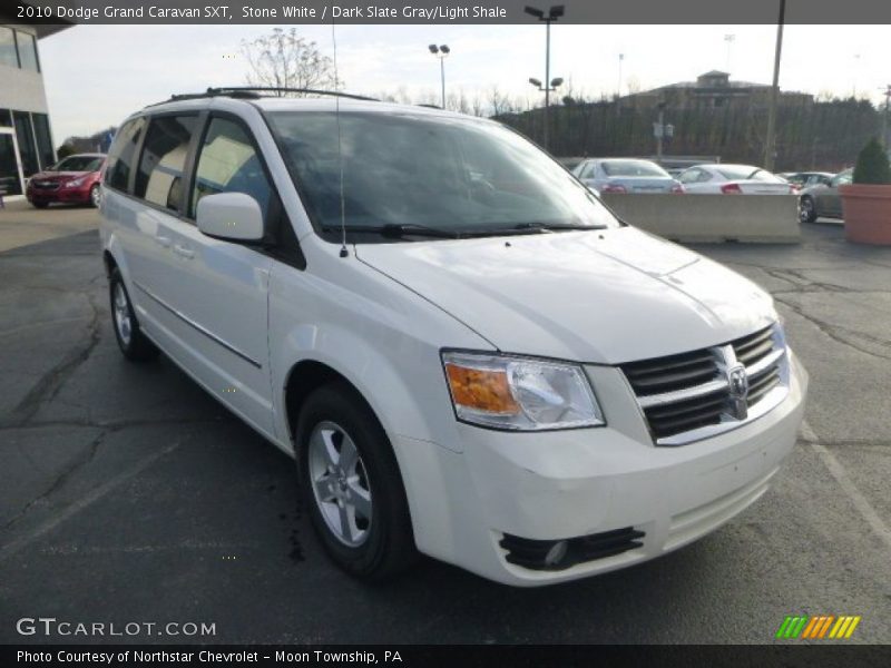 Stone White / Dark Slate Gray/Light Shale 2010 Dodge Grand Caravan SXT