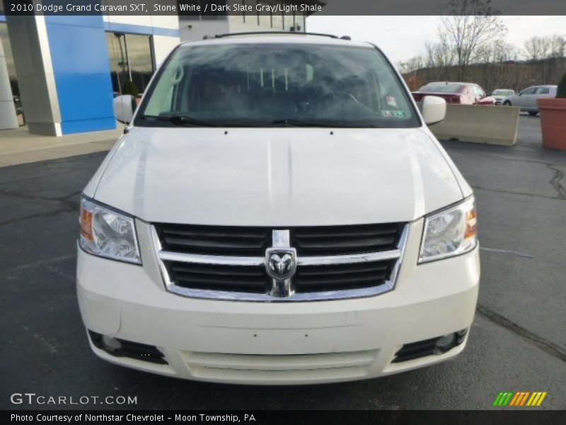 Stone White / Dark Slate Gray/Light Shale 2010 Dodge Grand Caravan SXT