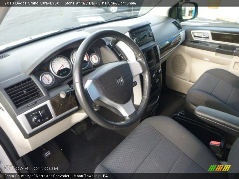 Stone White / Dark Slate Gray/Light Shale 2010 Dodge Grand Caravan SXT