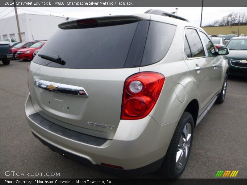 Champagne Silver Metallic / Jet Black 2014 Chevrolet Equinox LT AWD