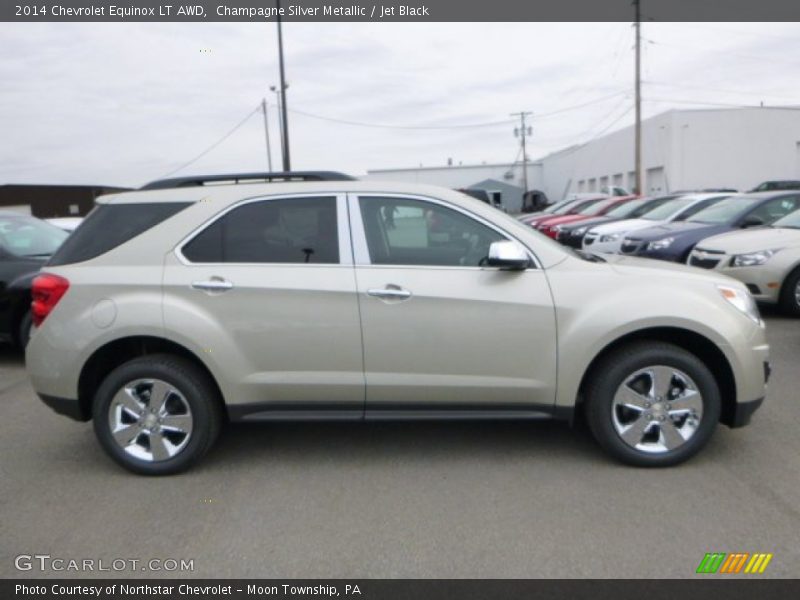 Champagne Silver Metallic / Jet Black 2014 Chevrolet Equinox LT AWD