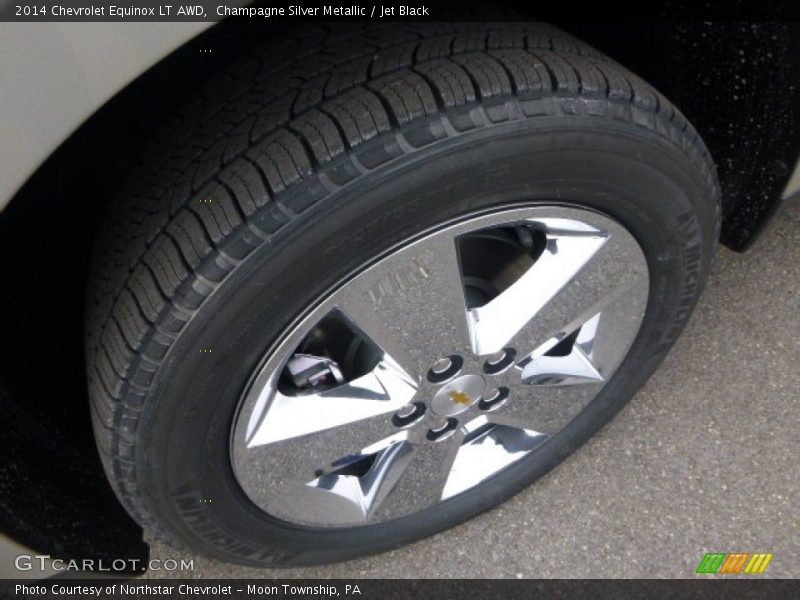 Champagne Silver Metallic / Jet Black 2014 Chevrolet Equinox LT AWD
