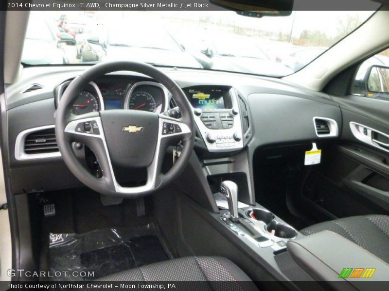 Champagne Silver Metallic / Jet Black 2014 Chevrolet Equinox LT AWD