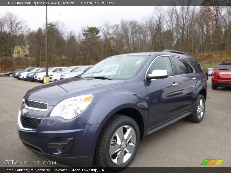 Atlantis Blue Metallic / Jet Black 2014 Chevrolet Equinox LT AWD