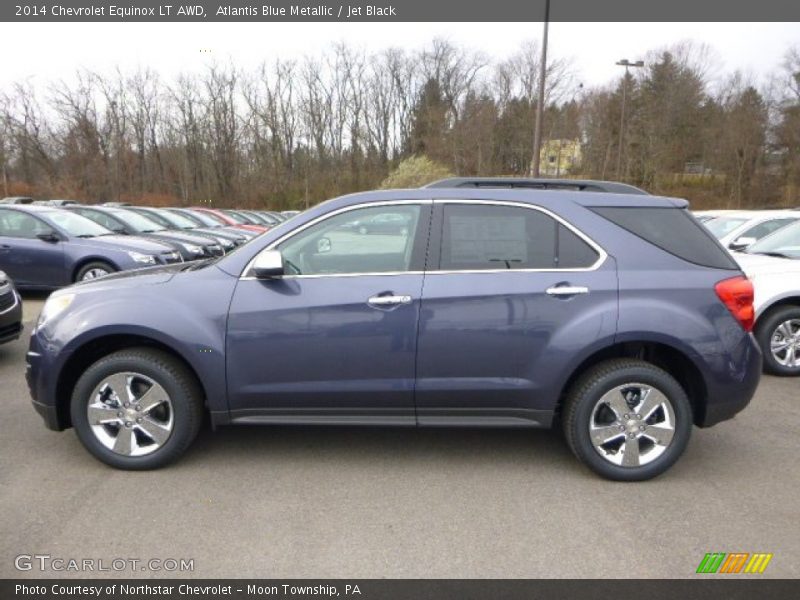 Atlantis Blue Metallic / Jet Black 2014 Chevrolet Equinox LT AWD