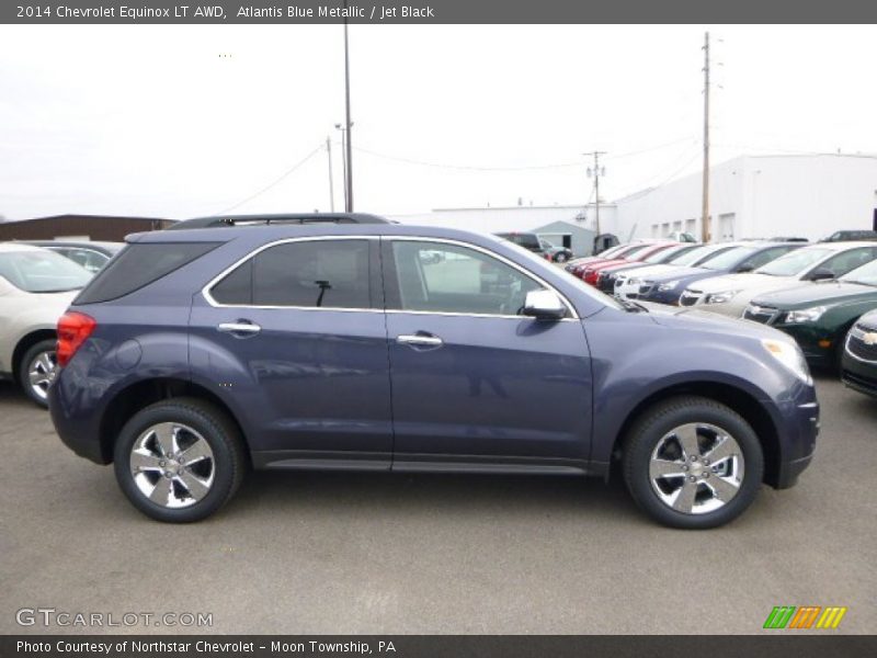 Atlantis Blue Metallic / Jet Black 2014 Chevrolet Equinox LT AWD