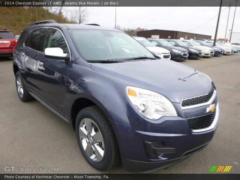 Atlantis Blue Metallic / Jet Black 2014 Chevrolet Equinox LT AWD
