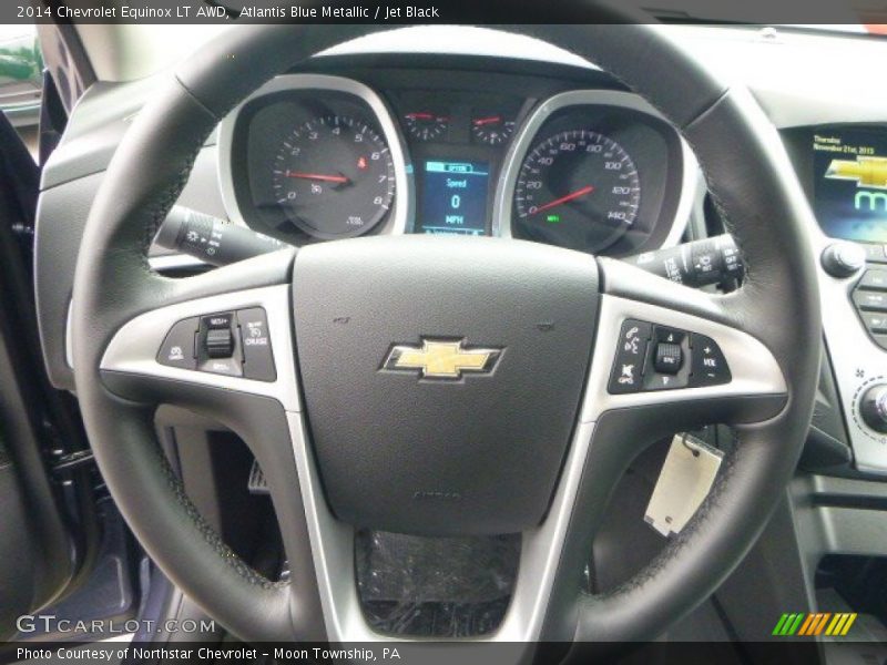 Atlantis Blue Metallic / Jet Black 2014 Chevrolet Equinox LT AWD