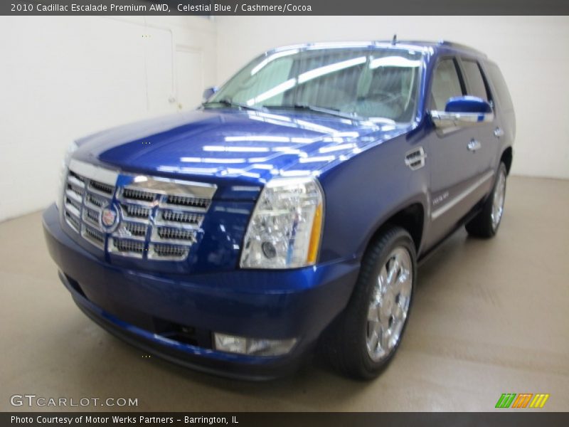 Celestial Blue / Cashmere/Cocoa 2010 Cadillac Escalade Premium AWD