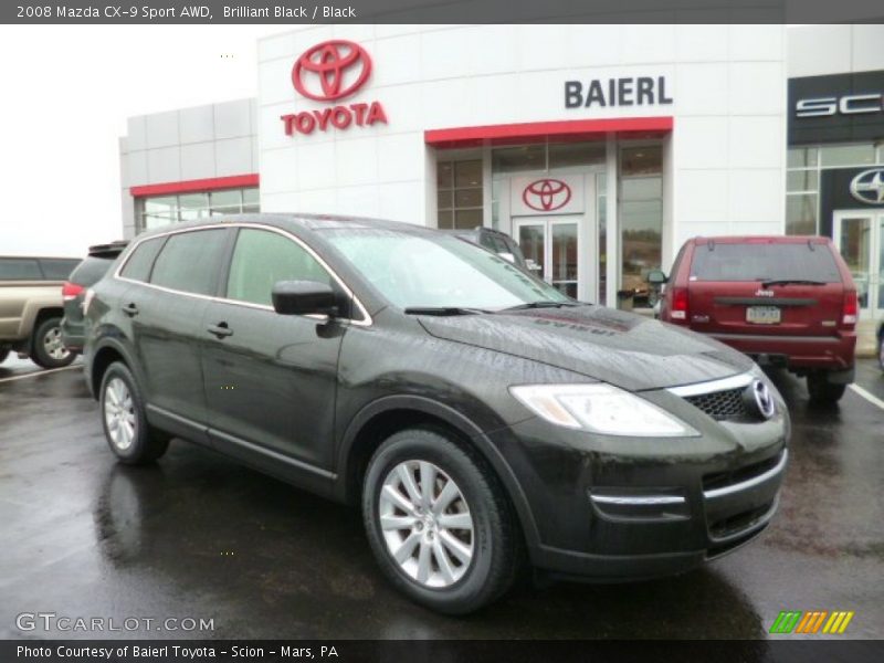 Brilliant Black / Black 2008 Mazda CX-9 Sport AWD