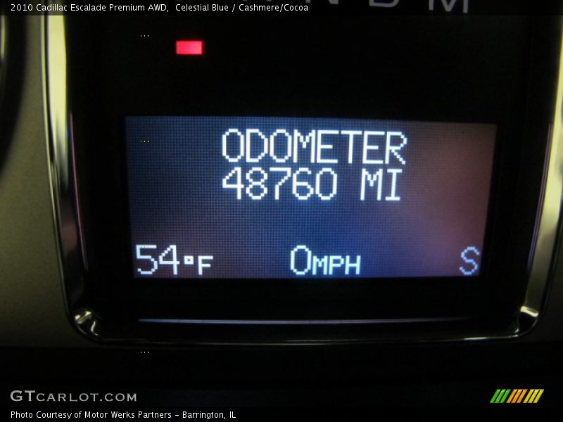 Celestial Blue / Cashmere/Cocoa 2010 Cadillac Escalade Premium AWD