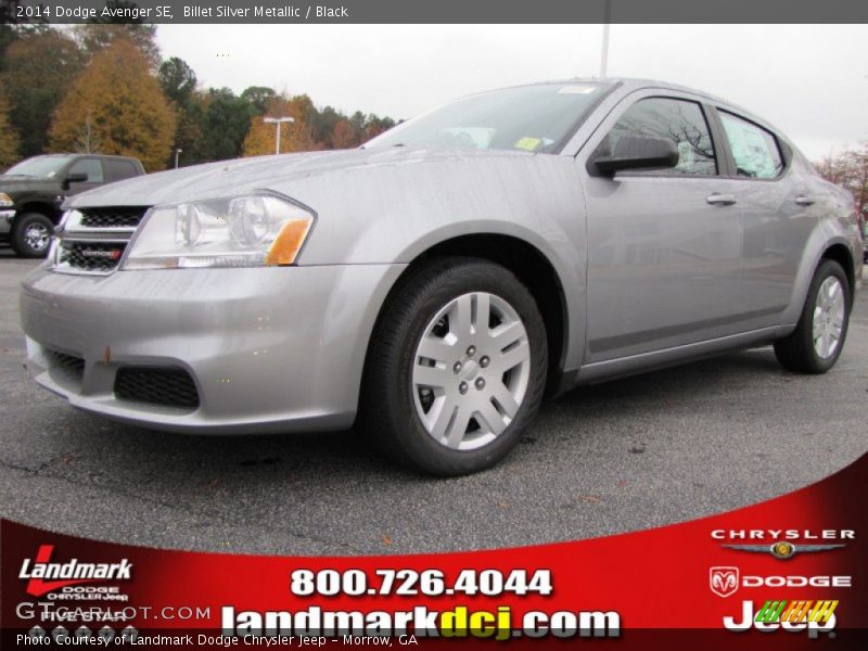 Billet Silver Metallic / Black 2014 Dodge Avenger SE