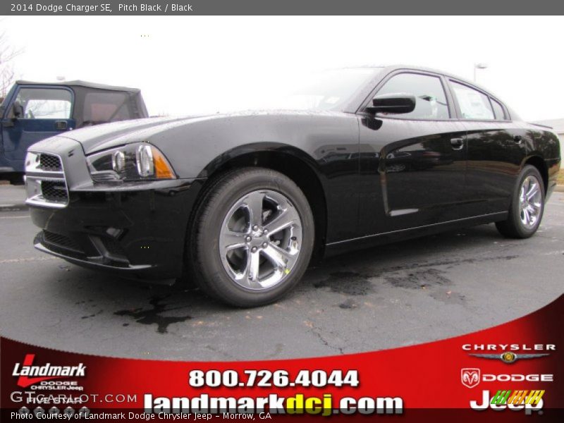 Pitch Black / Black 2014 Dodge Charger SE
