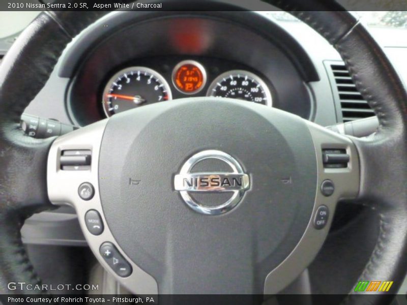 Aspen White / Charcoal 2010 Nissan Sentra 2.0 SR