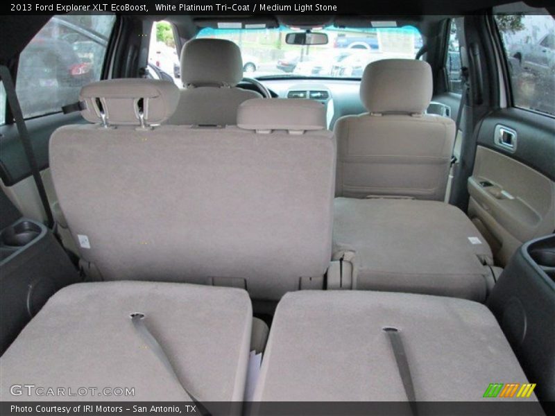 White Platinum Tri-Coat / Medium Light Stone 2013 Ford Explorer XLT EcoBoost