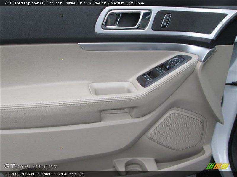 White Platinum Tri-Coat / Medium Light Stone 2013 Ford Explorer XLT EcoBoost