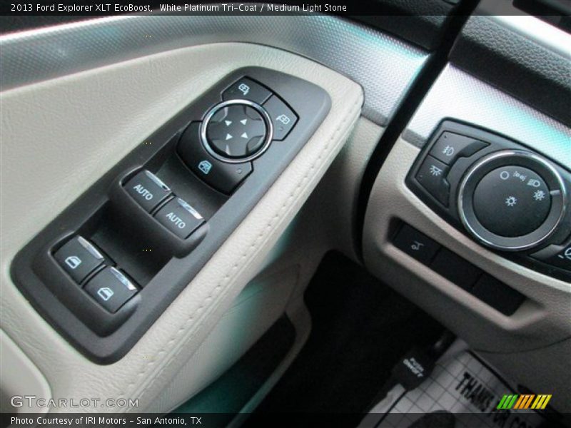White Platinum Tri-Coat / Medium Light Stone 2013 Ford Explorer XLT EcoBoost