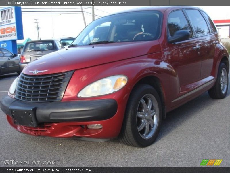Inferno Red Pearl / Taupe/Pearl Beige 2003 Chrysler PT Cruiser Limited