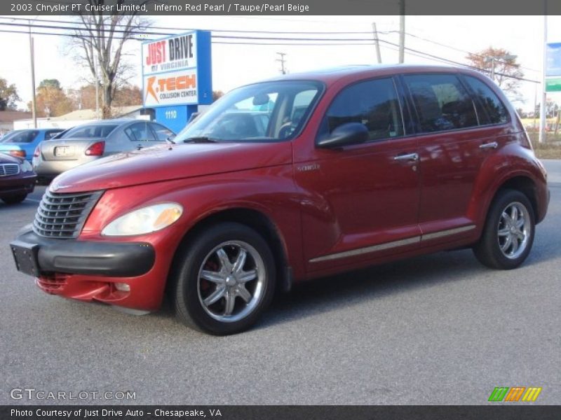 Inferno Red Pearl / Taupe/Pearl Beige 2003 Chrysler PT Cruiser Limited