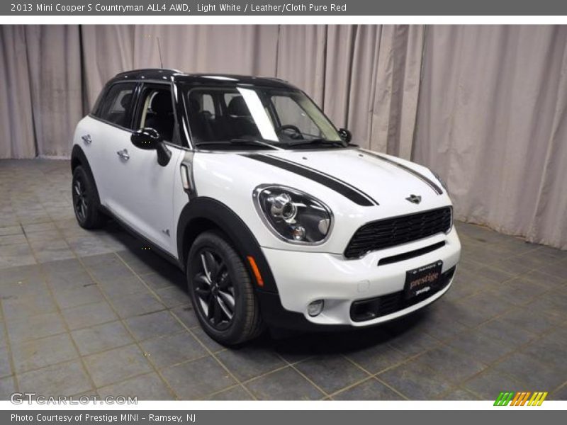 Light White / Leather/Cloth Pure Red 2013 Mini Cooper S Countryman ALL4 AWD