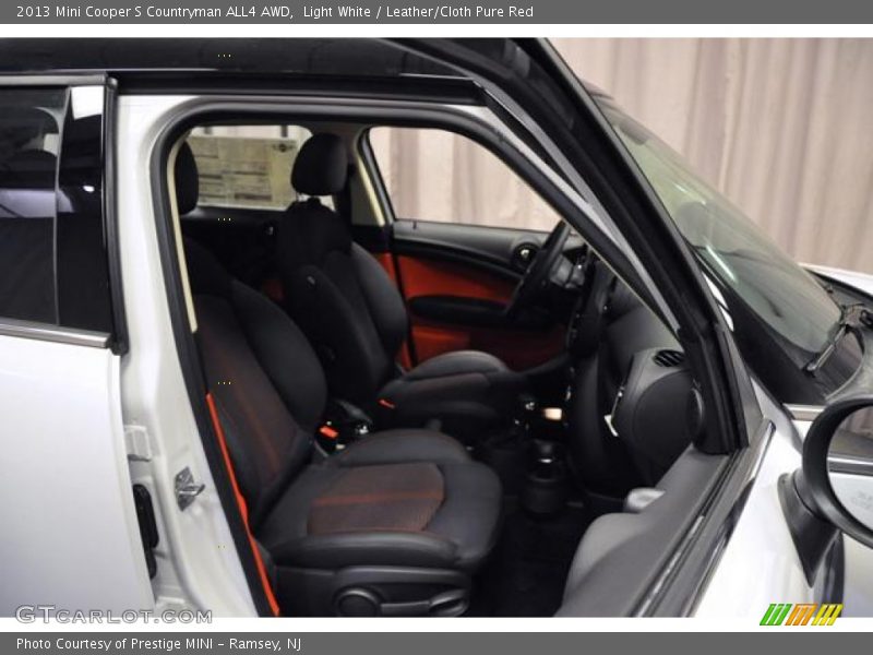 Light White / Leather/Cloth Pure Red 2013 Mini Cooper S Countryman ALL4 AWD