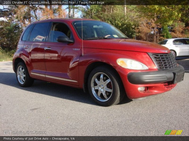 Inferno Red Pearl / Taupe/Pearl Beige 2003 Chrysler PT Cruiser Limited