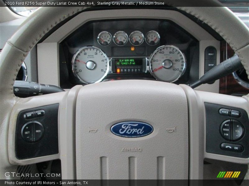 Sterling Gray Metallic / Medium Stone 2010 Ford F250 Super Duty Lariat Crew Cab 4x4