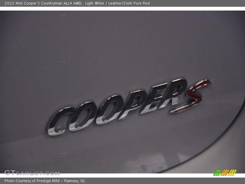 Light White / Leather/Cloth Pure Red 2013 Mini Cooper S Countryman ALL4 AWD
