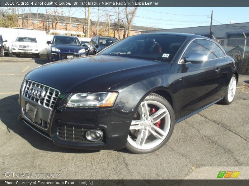 Brilliant Black / Magma Red Silk Nappa Leather 2010 Audi S5 4.2 FSI quattro Coupe