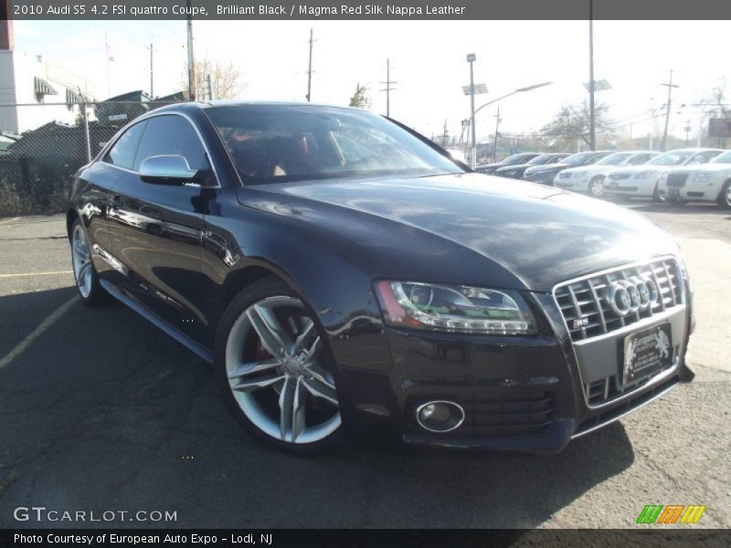 Brilliant Black / Magma Red Silk Nappa Leather 2010 Audi S5 4.2 FSI quattro Coupe