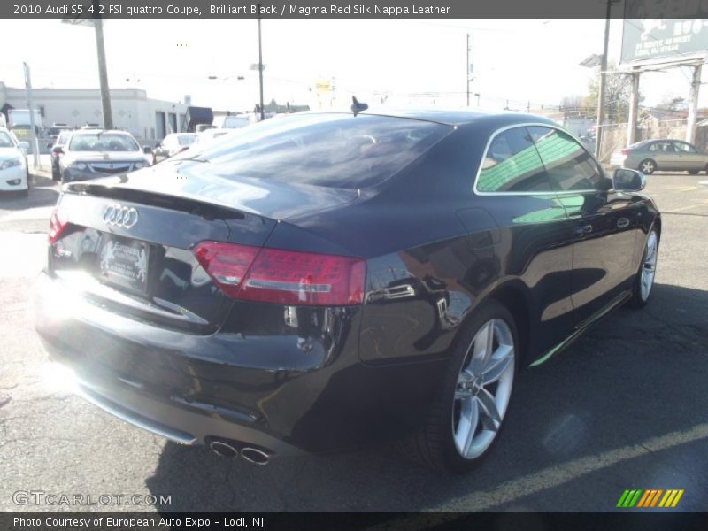 Brilliant Black / Magma Red Silk Nappa Leather 2010 Audi S5 4.2 FSI quattro Coupe
