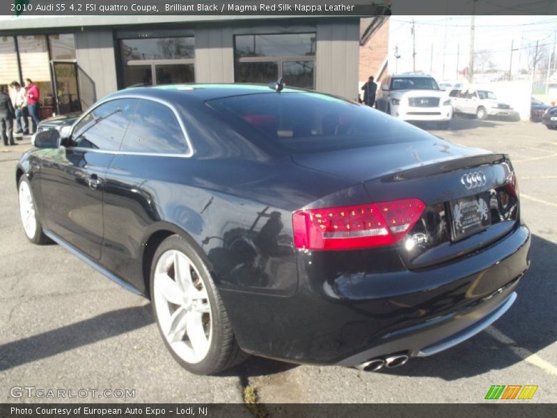 Brilliant Black / Magma Red Silk Nappa Leather 2010 Audi S5 4.2 FSI quattro Coupe