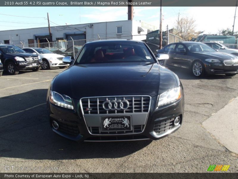 Brilliant Black / Magma Red Silk Nappa Leather 2010 Audi S5 4.2 FSI quattro Coupe
