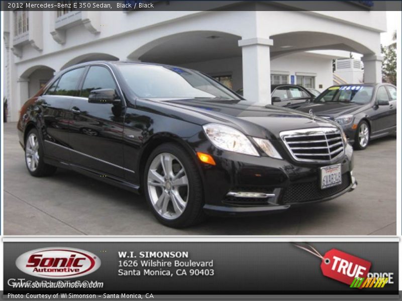 Black / Black 2012 Mercedes-Benz E 350 Sedan