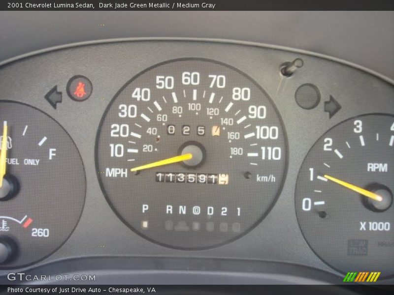 Dark Jade Green Metallic / Medium Gray 2001 Chevrolet Lumina Sedan