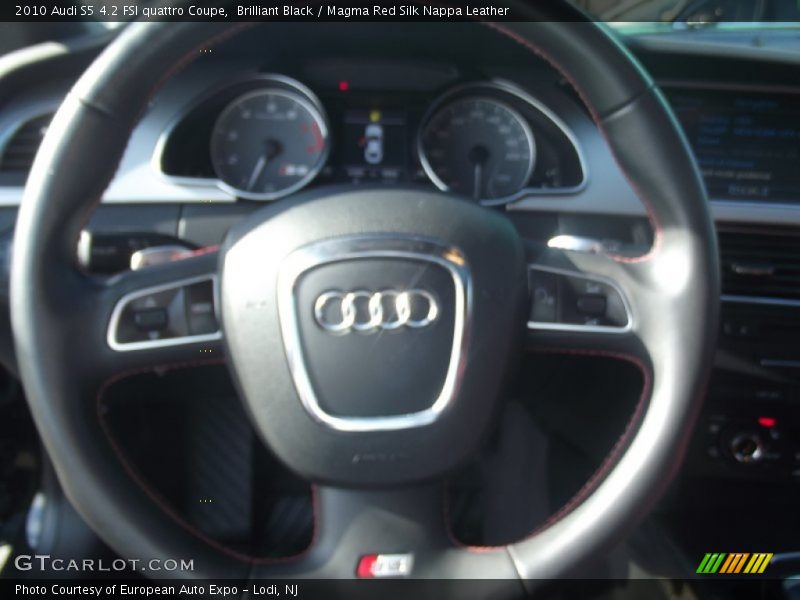 Brilliant Black / Magma Red Silk Nappa Leather 2010 Audi S5 4.2 FSI quattro Coupe