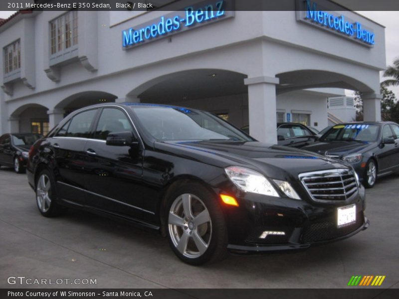 Black / Black 2011 Mercedes-Benz E 350 Sedan