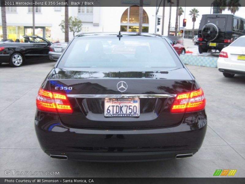 Black / Black 2011 Mercedes-Benz E 350 Sedan