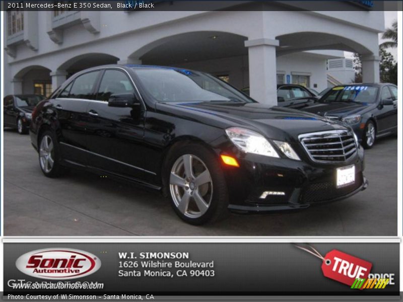 Black / Black 2011 Mercedes-Benz E 350 Sedan