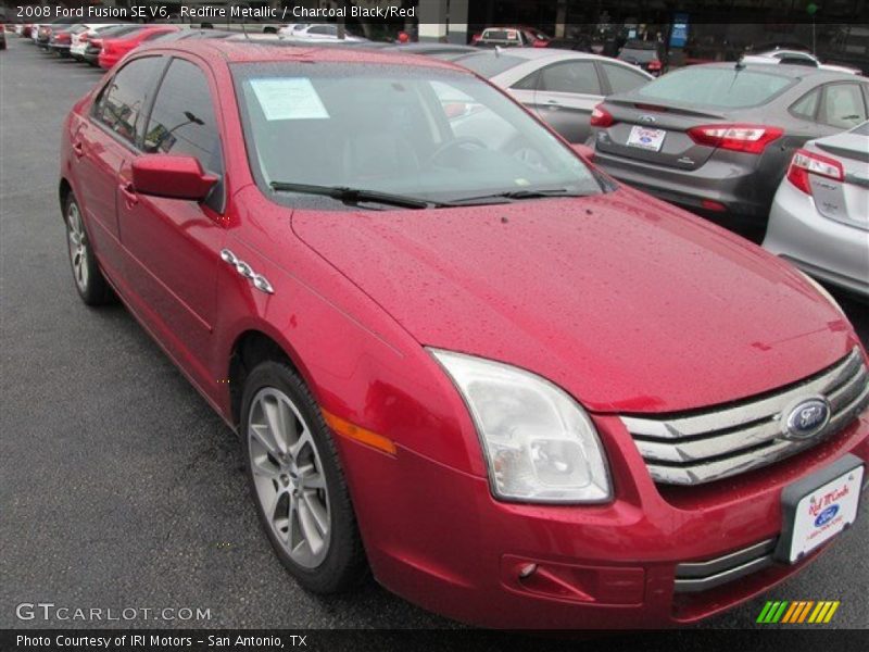 Redfire Metallic / Charcoal Black/Red 2008 Ford Fusion SE V6
