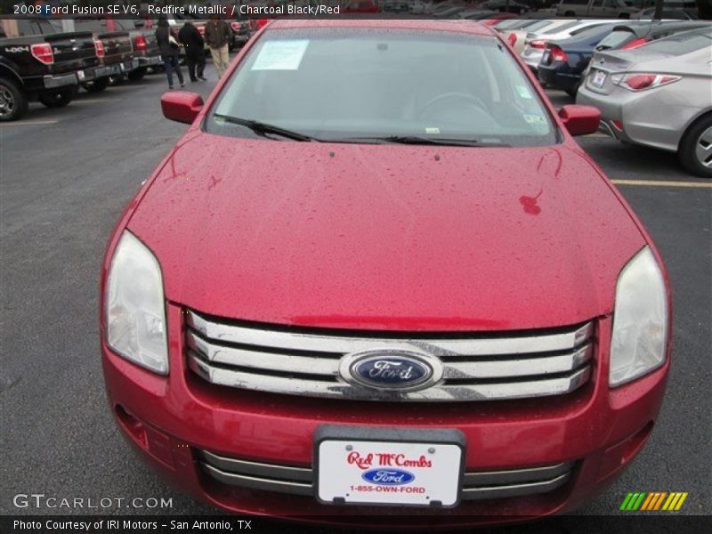 Redfire Metallic / Charcoal Black/Red 2008 Ford Fusion SE V6
