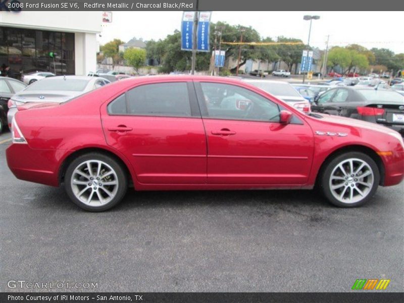 Redfire Metallic / Charcoal Black/Red 2008 Ford Fusion SE V6