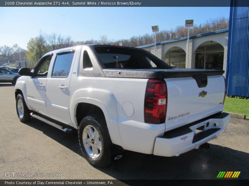 Summit White / Morocco Brown/Ebony 2008 Chevrolet Avalanche Z71 4x4